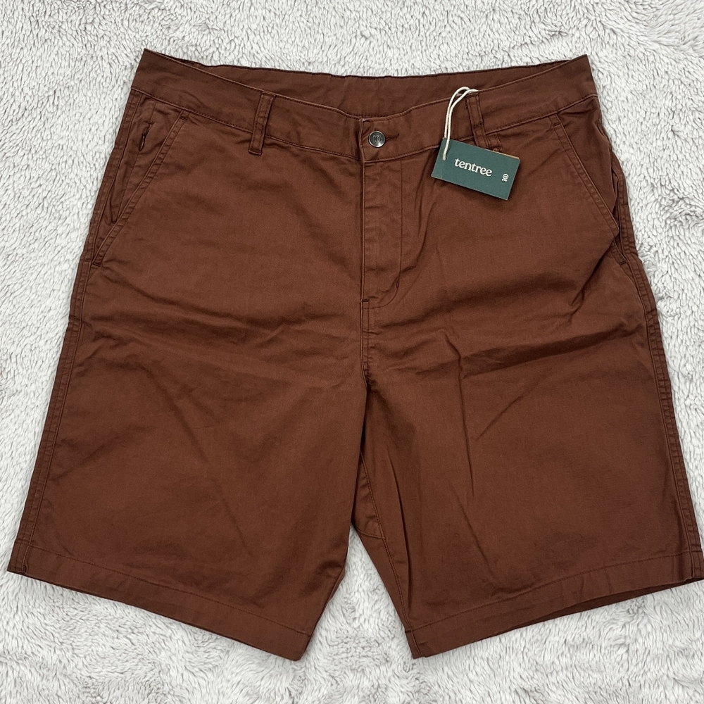 Tentree | Twill Latitude Short • Cedar • Organic Cotton | Size 34 | NWT